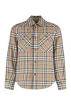 Burberry Checked Cotton Shirt In Brown