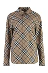 Burberry Check Long-sleeve Button-down Shirt In Beige
