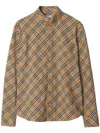 Burberry Vintage Check Long-sleeved Shirt In Brown