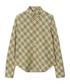 Burberry Button-down Shirt With Check Pattern In Nude