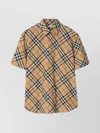 Burberry Cotton Shirt With Checked Pattern And Pockets