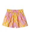 Burberry Checked Cotton Shorts In Pink