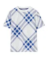 Burberry Checked Cotton T-shirt In White