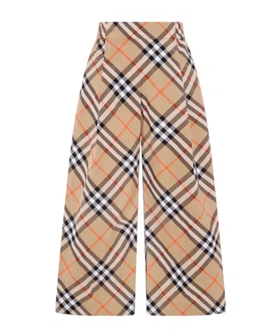 Burberry Checked Cotton Trousers