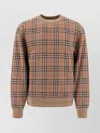 Burberry Check Pattern Sweatshirt With Embroidered Logo