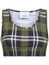 BURBERRY CHECKED CROPPED TANK TOP