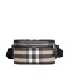 Burberry Checked Cube Belt Bag In Black