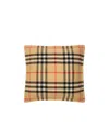 Burberry Checked Cushion In Nude