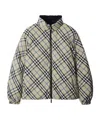 Burberry Reversible Check Snowdon Puffer Jacket In Nude