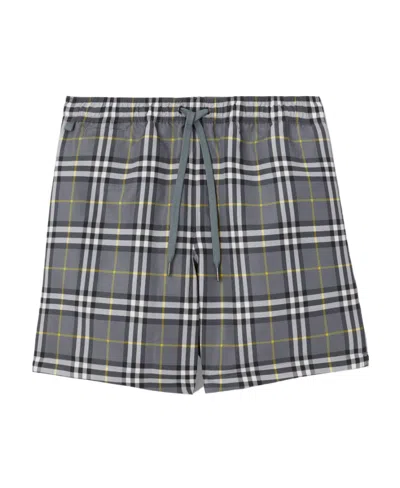 Burberry Checked Drawstring Swim Shorts
