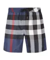 Burberry Mens Carbon Blue Guildes Graphic-print Regular-fit Shell Shorts In Black