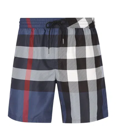 BURBERRY BURBERRY CHECKED DRAWSTRING SWIM SHORTS