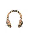 Burberry Men Check Wool Earmuffs In Neutral