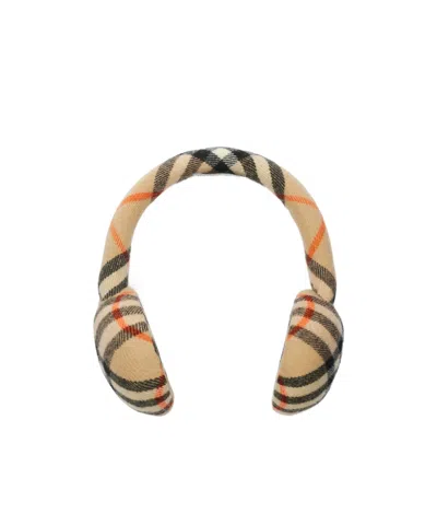 BURBERRY BURBERRY CHECK PATTERN SLIP-ON EAR MUFFS