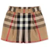 Burberry Skirt In Cotton Jersey With Elastic Waistband In Classic Check With Front Pleat