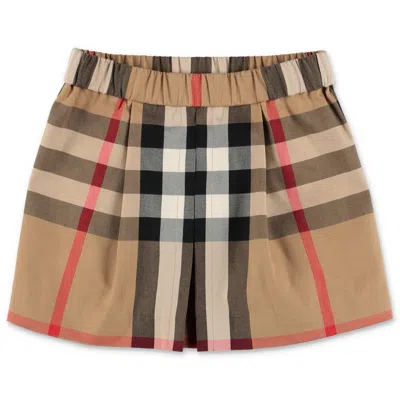 BURBERRY CHECKED ELASTIC WAIST SKIRT