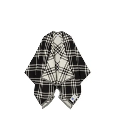 Burberry Checked Embroidered Cape In Multi