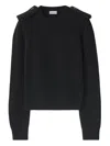 Burberry Karierter Pullover Mit Schulterklappen In Black