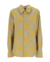 Burberry Cotton Shirt In Yellow