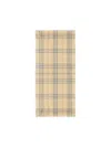Burberry Checked Frayed-edge Scarf In Sand