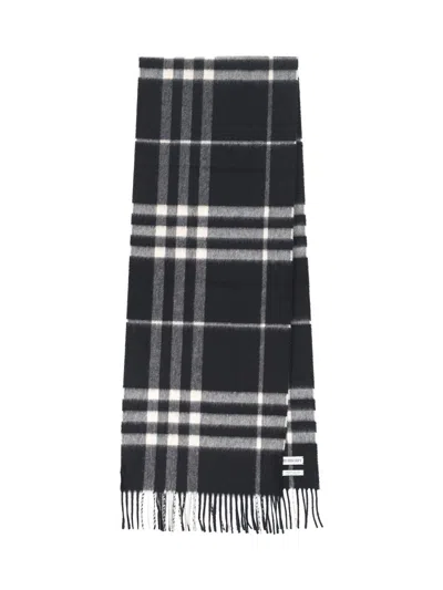BURBERRY CHECKED FRINGED-EDGE SCARF