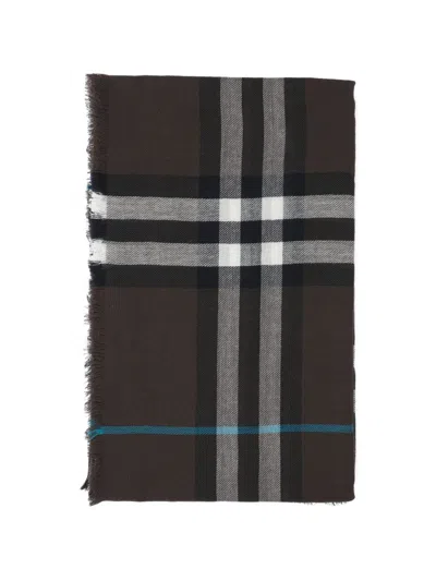 Burberry Checked Fringed In Multi