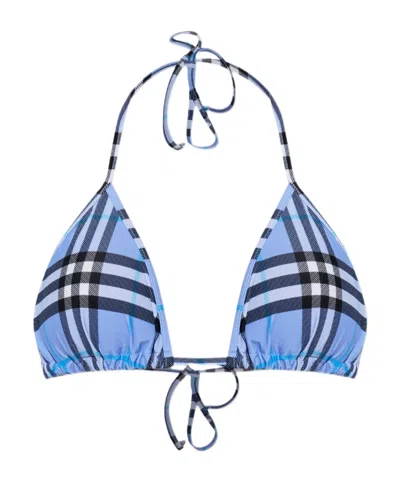 Burberry Checked Halterneck Triangle Bikini Top In Multi