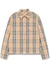 Burberry Checked Jacket In Nude