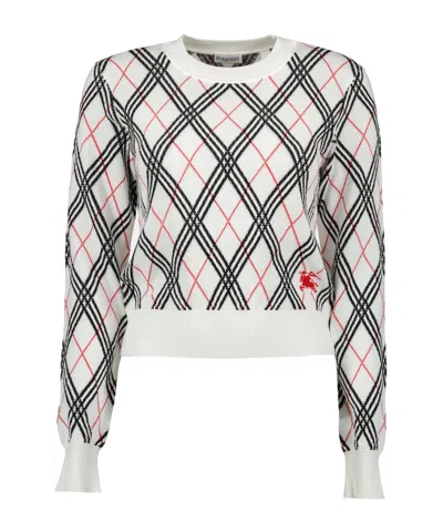Burberry Checked Knit Jumper
