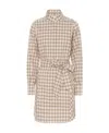 Burberry Checked Lace Dress In Brown