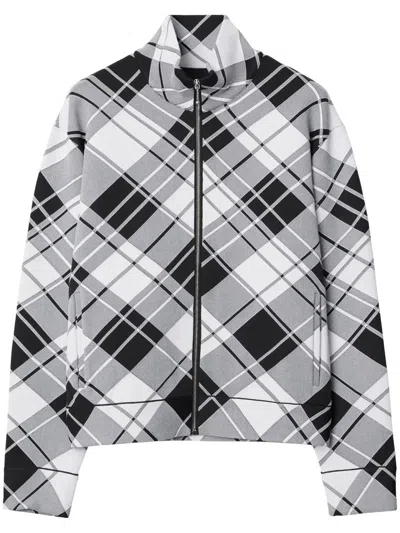 Burberry Checked Lightweight Jacket In Black