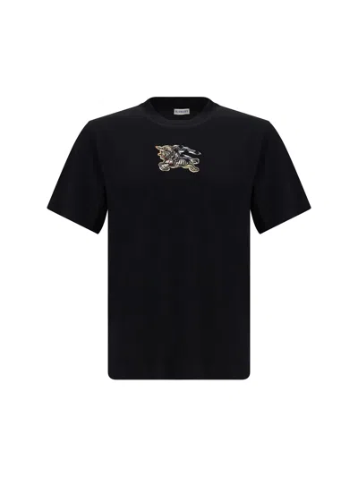 Burberry Graphic Print Crew Neck Short Sleeve T Shirt In Black