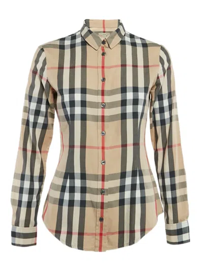 Pre-owned Burberry Checked Long-sleeve Shirt