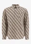 Burberry Men's Embroidered Poplin Shirt