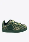 BURBERRY CHECKED LOW-TOP SNEAKERS