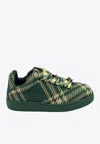 Burberry Sneaker Box With Check Processing In Green