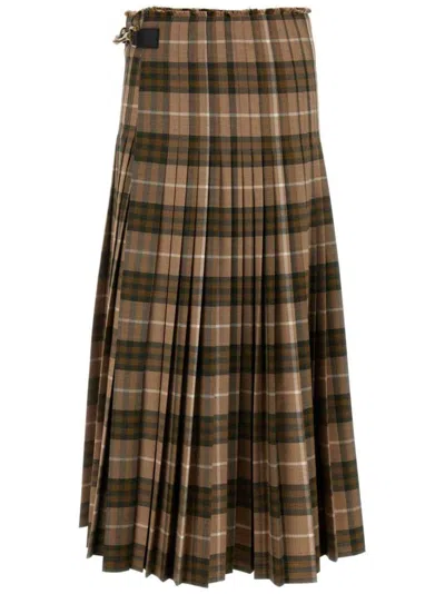 BURBERRY CHECKED MAXI SKIRT