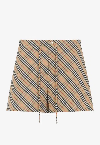 Burberry Checked Mini Shorts
