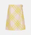 Burberry Checked A-line Mini Skirt In Sherbet Ip Check