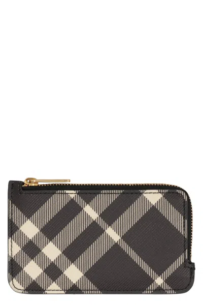 Burberry Checked Motif Card Holder