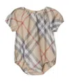Burberry Checked Organic Cotton Three-piece Set In Gray