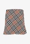 Burberry Women Embroidered Twill Mini Skirt