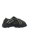 Burberry Brown Check Nylon Pillow Loafers In Green