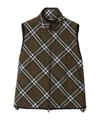 Burberry Check Nylon Gilet In Black