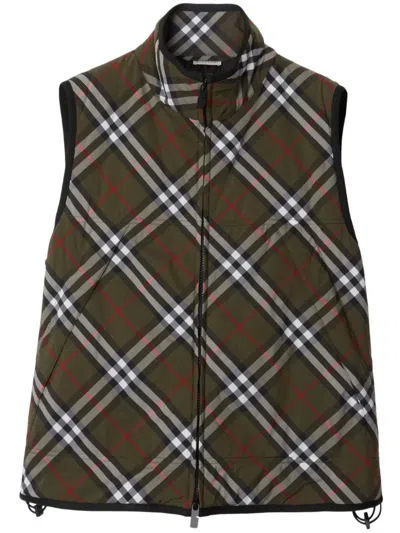 BURBERRY CHECKED PADDED GILET