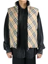 Burberry Checked Padded Gilet In Neutrals