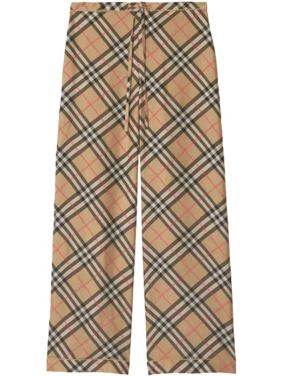 BURBERRY CHECKED PAJAMA TROUSERS