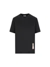 Burberry Checked Patch Crewneck T-shirt In Black