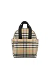 Burberry Checked-pattern Backpack In Brown