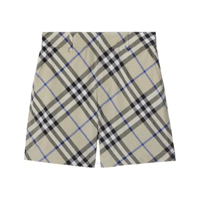 BURBERRY BURBERRY CHECKED PATTERN COTTON SHORTS
